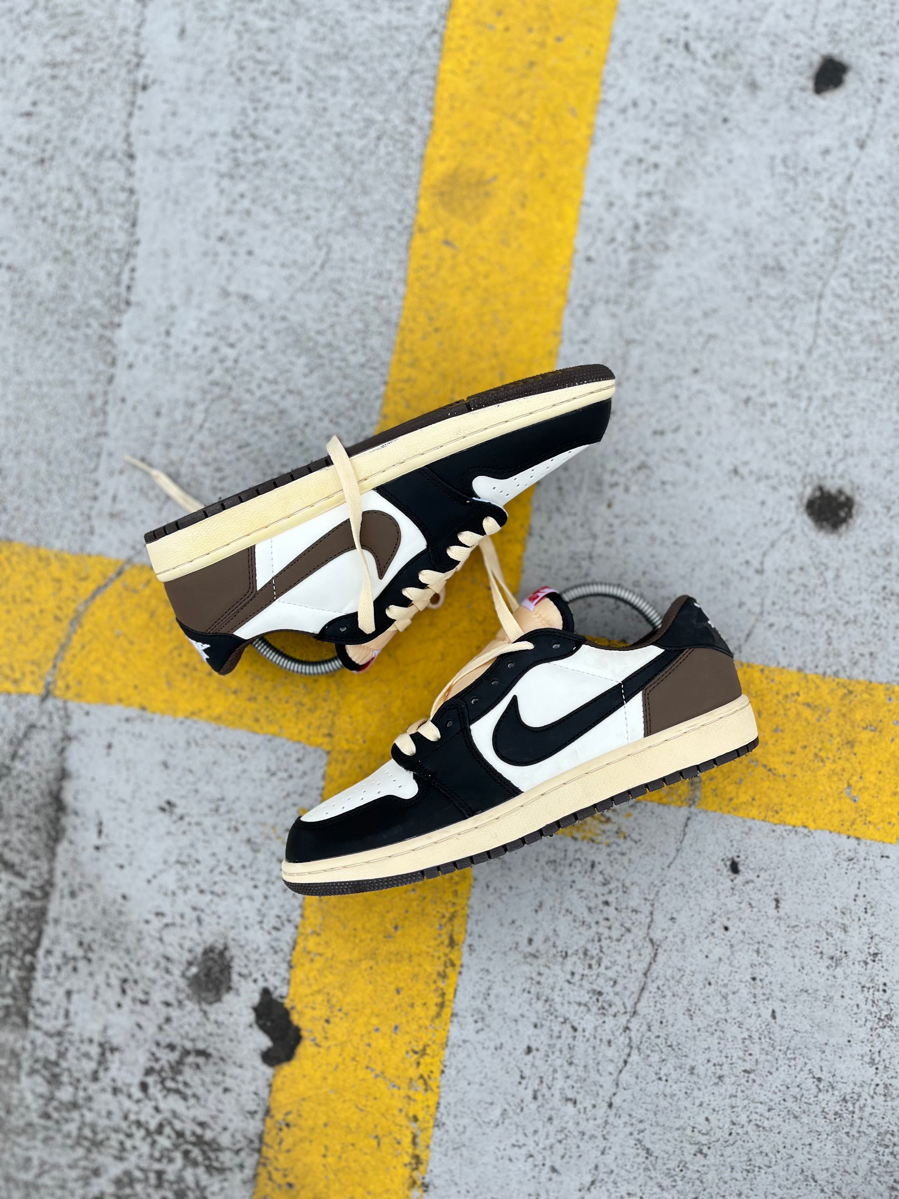 Air Jordan Retro 1 Low Black Tie Medium Olive