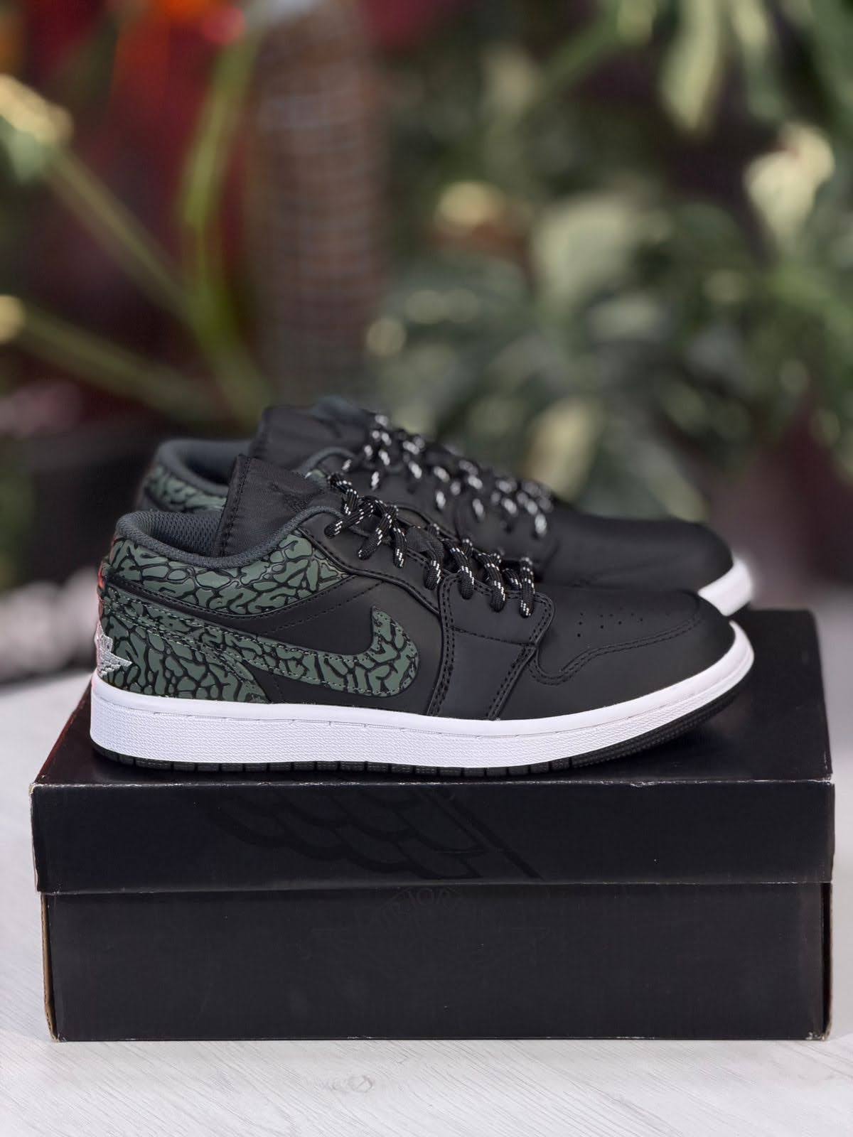 Air Jordan Retro 1 Low Black Elephant