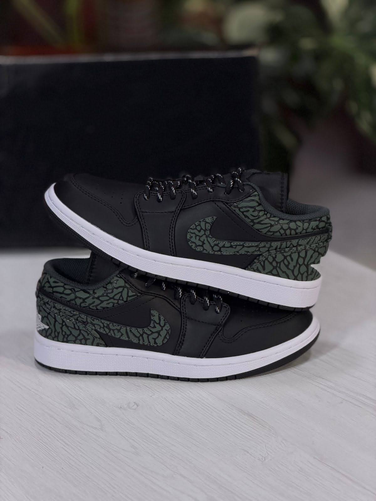 Air Jordan Retro 1 Low Black Elephant