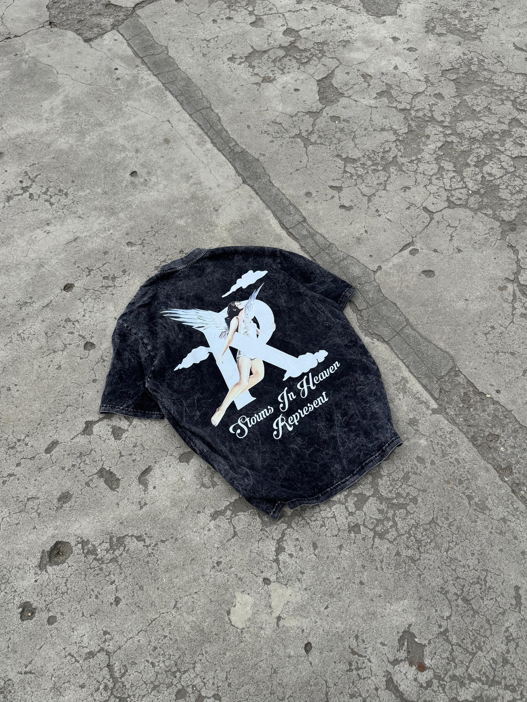 Represent Oversize T-shirt Acid Wash